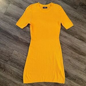 Naadam Ribbed Short Sleeve dress